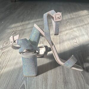 Madden Girl Sparkling Silver Heels